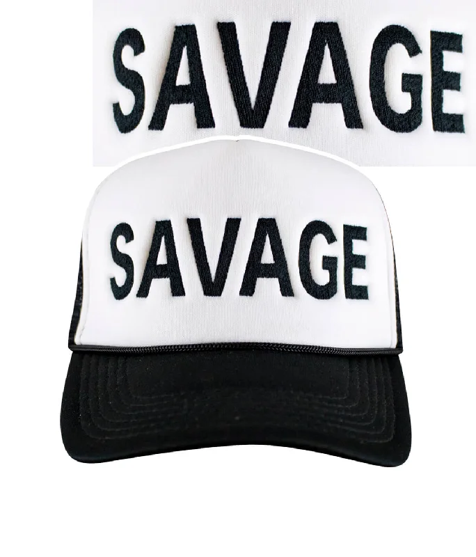 Wide-Brimmed Sun Hats"SAVAGE" Foam Trucker Hat