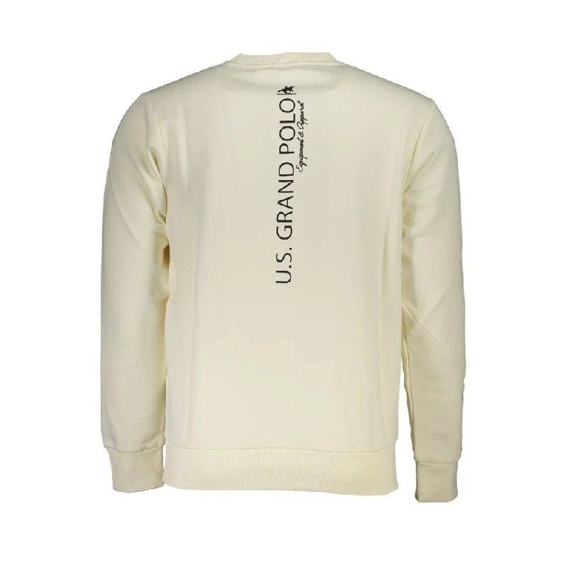 Men's Sweaters with Pockets and ZippersU.S. Grand Polo Classic White Crew Neck Men's Sweatshirt Men's Sweaters with Pockets and ZippersU.S. Grand Polo Classic White Crew Neck Men's Sweatshirt