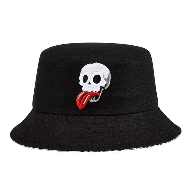 Affordable Baseball HatsMen's Punk Skull Embroidered Hat