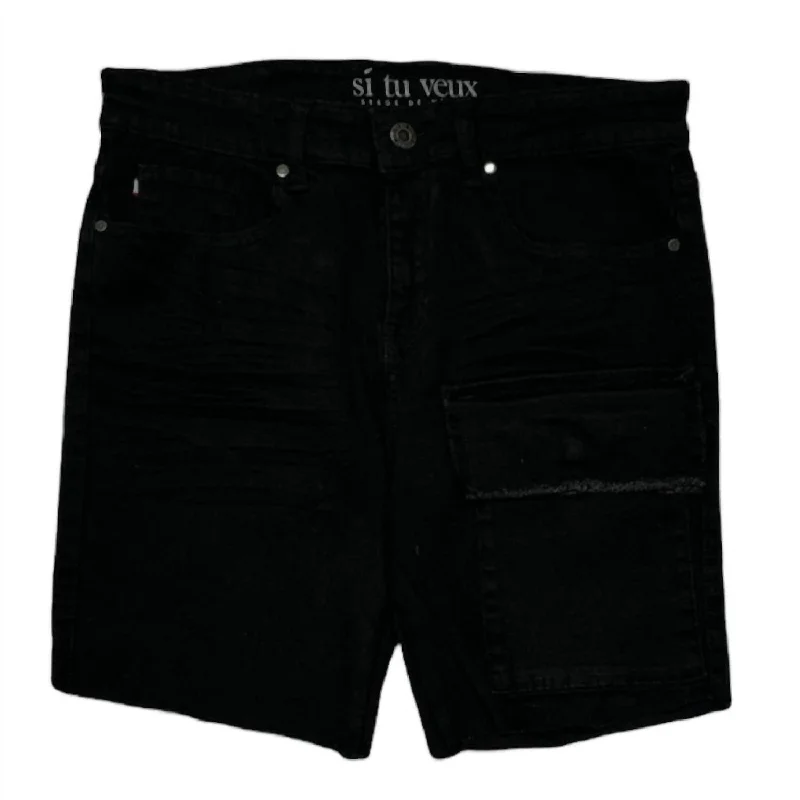 Lightweight and Breathable Men's Running ShortsMen's Brutini Cargo Shorts In Jet Black Lightweight and Breathable Men's Running ShortsMen's Brutini Cargo Shorts In Jet Black