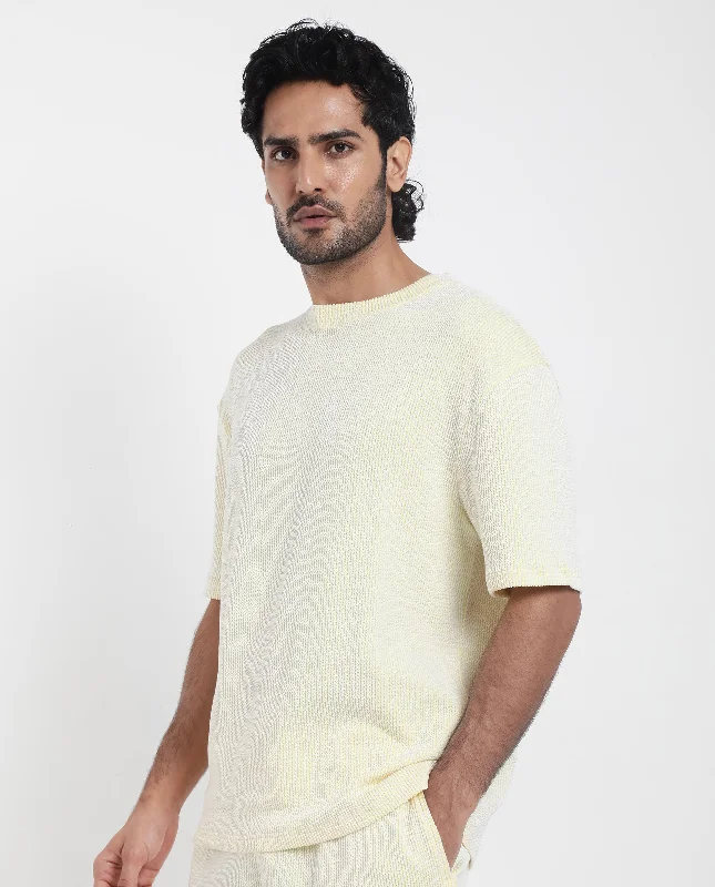 Men's Shirts with Mock NecksRare Rabbit Men's Zavet-T Flouroscent Yellow Cotton Polyester Fabric Short Sleeves Crew Neck Oversized Fit T-Shirt Men's Shirts with Mock NecksRare Rabbit Men's Zavet-T Flouroscent Yellow Cotton Polyester Fabric Short Sleeves Crew Neck Oversized Fit T-Shirt
