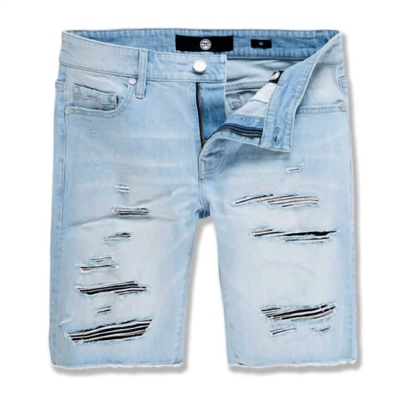 Dressy Yet Casual Men's Chino ShortsMen's Abyss Retro Denim Shorts In Ice Blue
