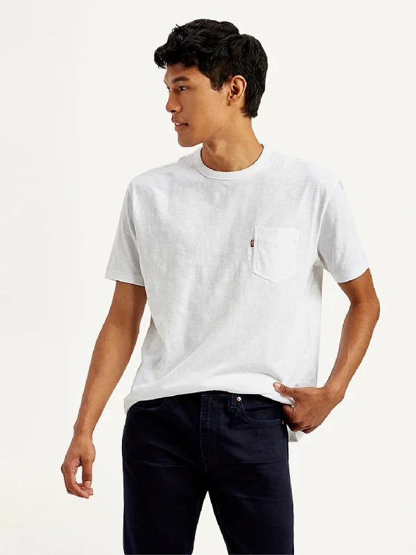 Men's Shirts with Patchwork PatternsMen's Solid Slim Fit T-Shirt