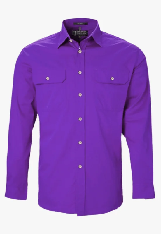 Men's Timeless Dress Shirts for Enduring StylePilbara Mens Open Front Shirt RM500BT