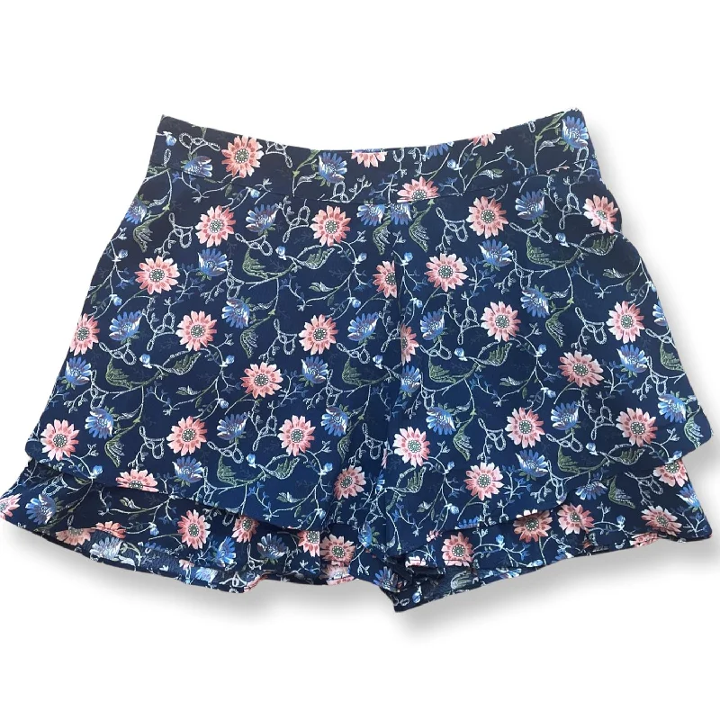 Practical Men's Work ShortsGirl's Ruffle Floral Shorts In Navy