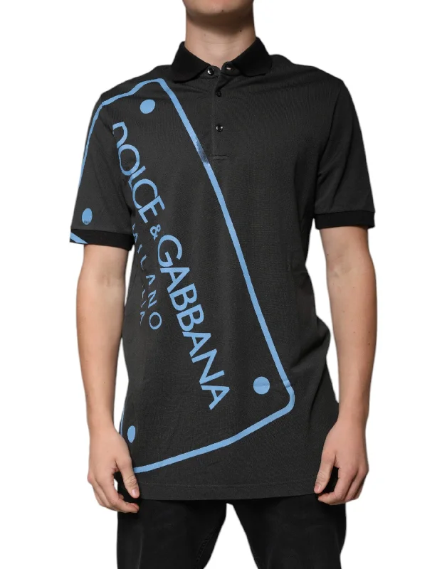 Men's Shirts with Graphic PrintsDolce & Gabbana Logo Print Colla Cotton Polo Men's T-shirt (Pre-Owned) Men's Shirts with Graphic PrintsDolce & Gabbana Logo Print Colla Cotton Polo Men's T-shirt (Pre-Owned)