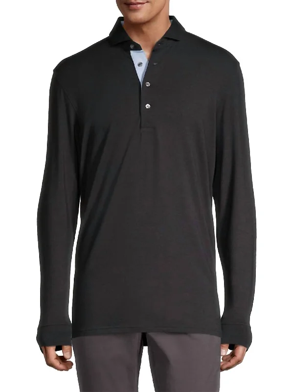 Men's Shirts with Floral PrintsApache Ii Long-Sleeve Polo Shirt In Shepherd