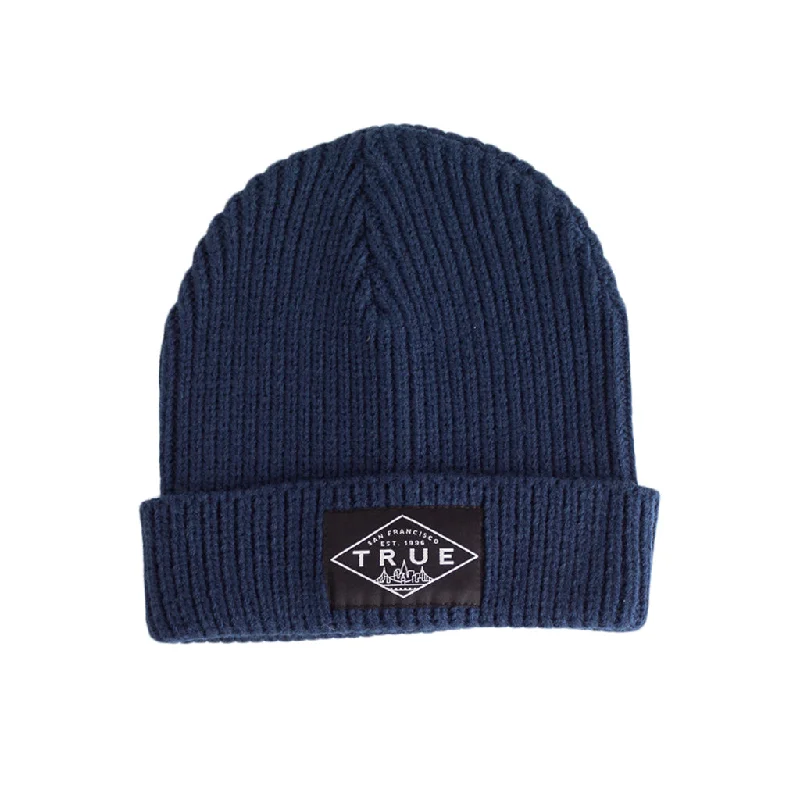 Comfortable Bucket Hats for TravelTrue Established Waffle Beanie Navy