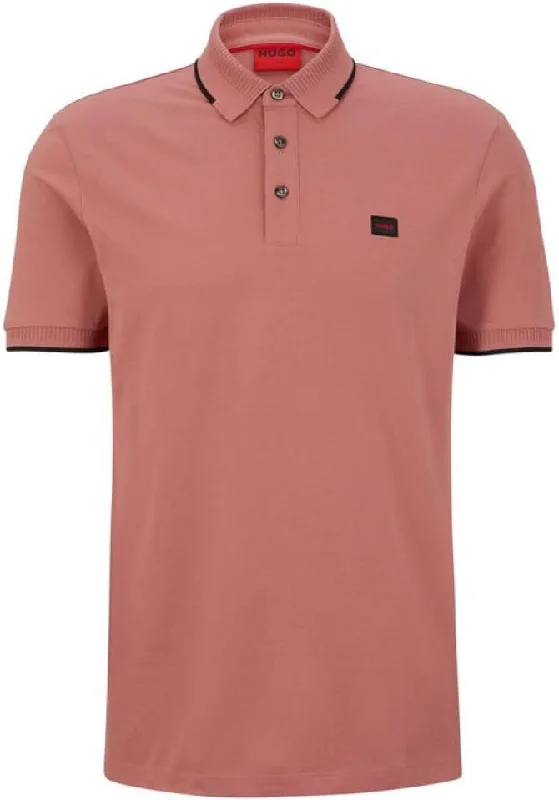 Durable Men's Work ShirtsHugo Men's Deresino 232 Short Sleeve Polo Shirt, Pink