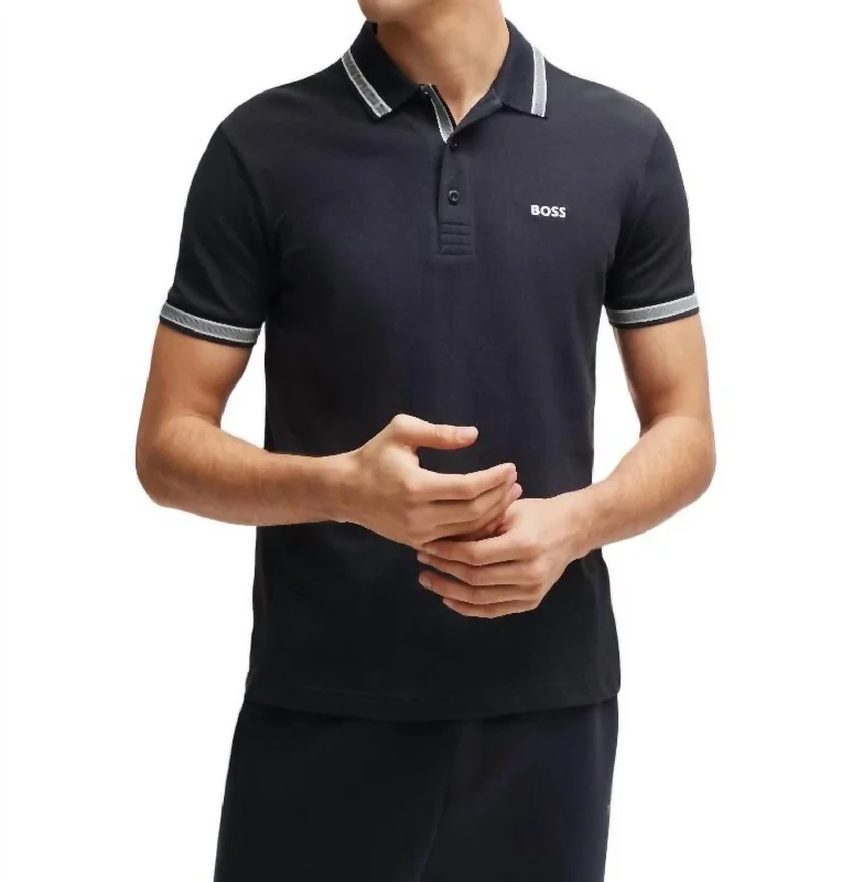 Men's Shirts with Surplice HemlinesPaddy Polo Shirt In Dark Blue
