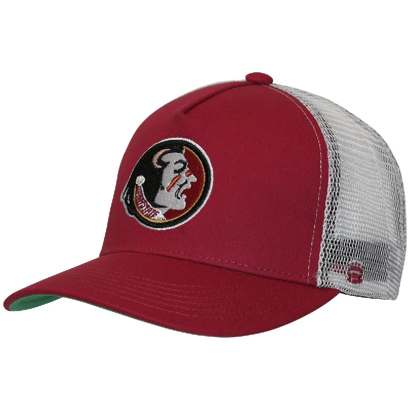 Wide-Brimmed Sun HatsHomefield Vault Seminole Logo Adjustable Flat Bill Snapback Trucker Cap - Crimson/White Wide-Brimmed Sun HatsHomefield Vault Seminole Logo Adjustable Flat Bill Snapback Trucker Cap - Crimson/White