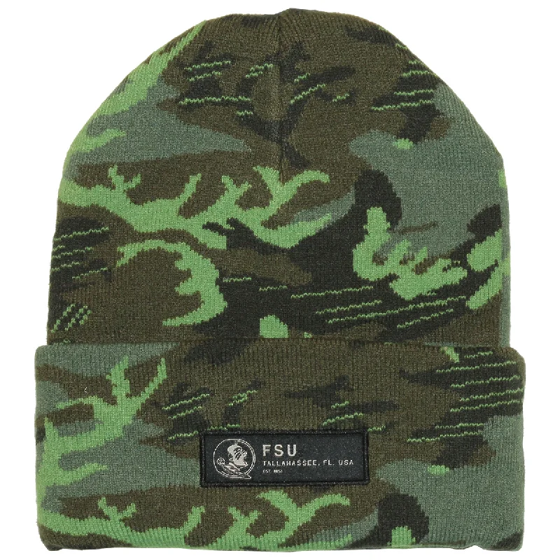 Oversized Bucket HatsNike Florida State Military Beanie - Green Camo