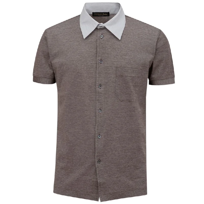 Striped Men's TopsCorneliani multi Elastane Polo Men's Shirt