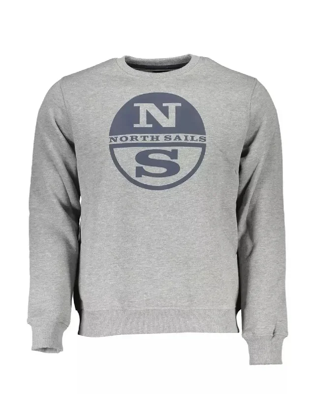 Men's Sweaters with Contrast TrimNorth Sails Men's Gray Cotton Sweater - XL