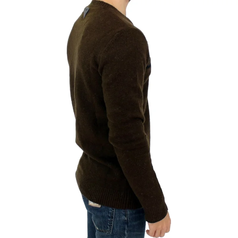 Men's Sweaters with Embroidered DesignsCostume National Elegant Crewneck Striped Sweater Men's Pullover Men's Sweaters with Embroidered DesignsCostume National Elegant Crewneck Striped Sweater Men's Pullover