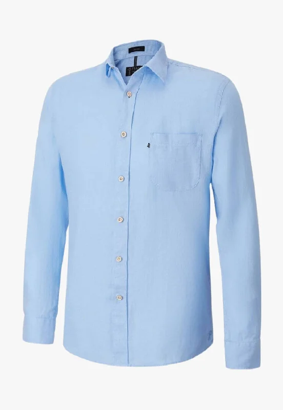 Men's Neutral-Tone Shirts for Versatile StylingPilbara Mens Linen Long Sleeve Shirt