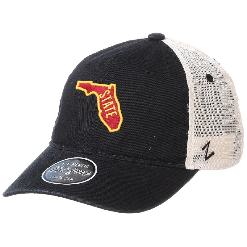 Rainproof Bucket HatsZephyr College Vault State of Florida Adjustable Relaxed Fit Mesh Trucker Hat - Black Rainproof Bucket HatsZephyr College Vault State of Florida Adjustable Relaxed Fit Mesh Trucker Hat - Black