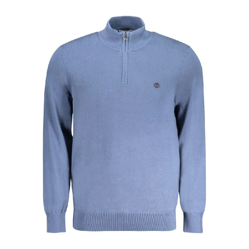 Men's Sweaters with Low-Neck DesignsTimberland Blue Cotton Men's Sweater