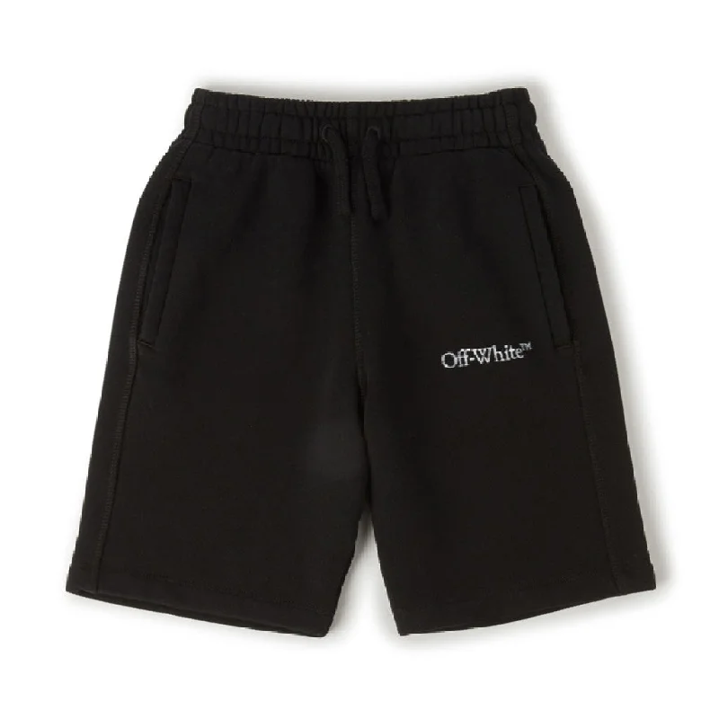 Tailored-Fit Men's Dress and Office ShortsBlack Logo Shorts