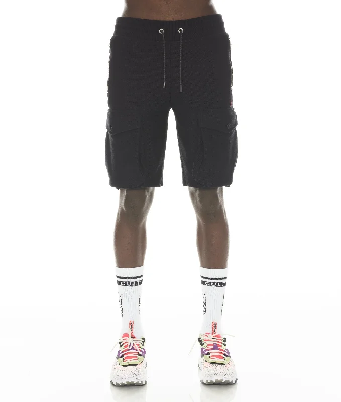 Office-Appropriate Men's Dress ShortsCARGO SWEATSHORT IN BLACK