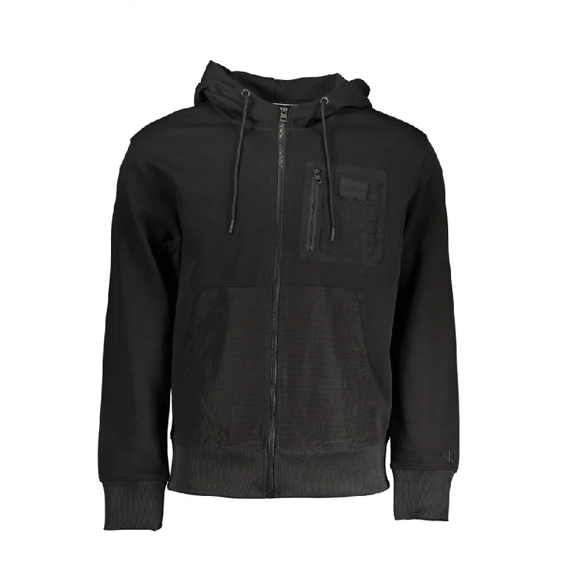 Men's Sweaters with ZippersCalvin Klein Sleek Hooded Zip Sweatshirt with Contrasting Men's Details Men's Sweaters with ZippersCalvin Klein Sleek Hooded Zip Sweatshirt with Contrasting Men's Details