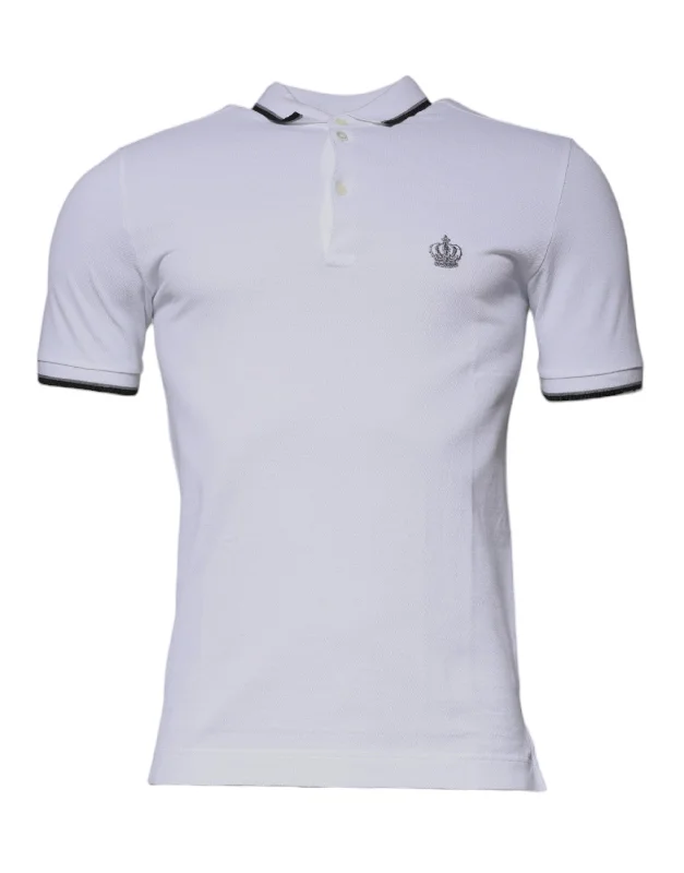 Men's Shirts for BoatingDolce & Gabbana  Cotton Crown Colla Polo Men's T-shirt