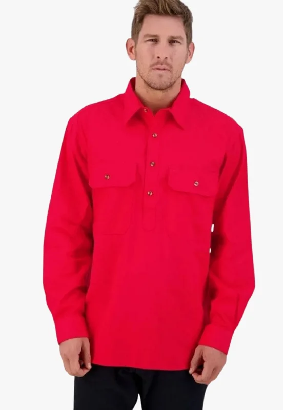 Men's Tailored Shirts for a Sharp AppearanceSwanndri Mens Bendigo Closed Front Work Shirt Men's Tailored Shirts for a Sharp AppearanceSwanndri Mens Bendigo Closed Front Work Shirt