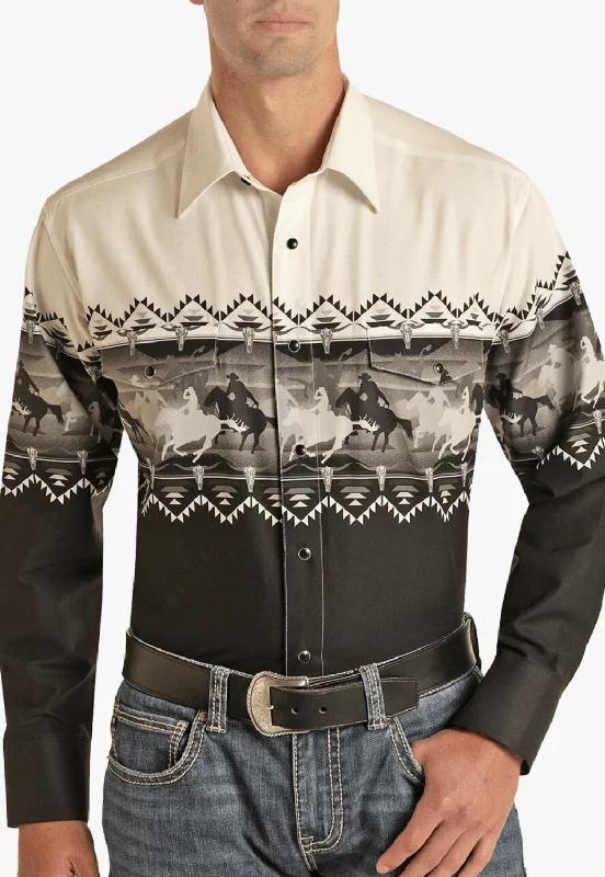 Men's Tab-Collar Shirts for a Crisp LookPanhandle Mens Bronco Snap Long Sleeve Shirt Men's Tab-Collar Shirts for a Crisp LookPanhandle Mens Bronco Snap Long Sleeve Shirt