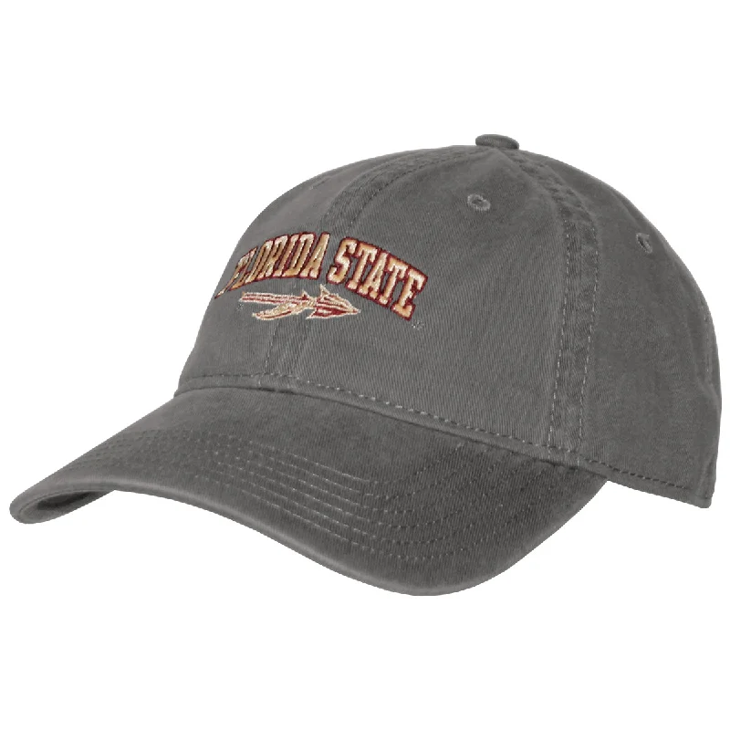 Wide-Brimmed Sun HatsLegacy Florida State Spear Adjustable Twill Cap - Dark Grey