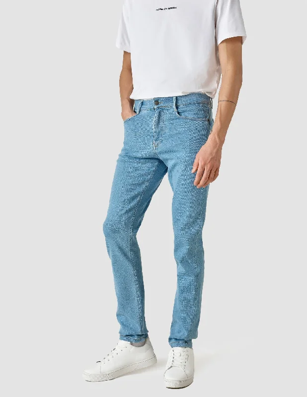 Relaxed-Fit Men's JeansClassic Jeans Slim Bright Blue