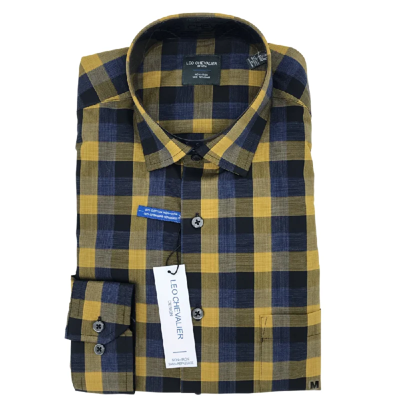 Men's Pattern-Clashing Shirts for Bold FashionLeo Chevalier Long Sleeve Sport Shirt - 523493 - 6898 Men's Pattern-Clashing Shirts for Bold FashionLeo Chevalier Long Sleeve Sport Shirt - 523493 - 6898