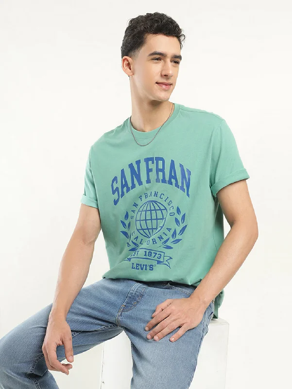Men's Shirts with Moisture-Wicking FabricMen's Graphic Print Crew Neck T-shirt