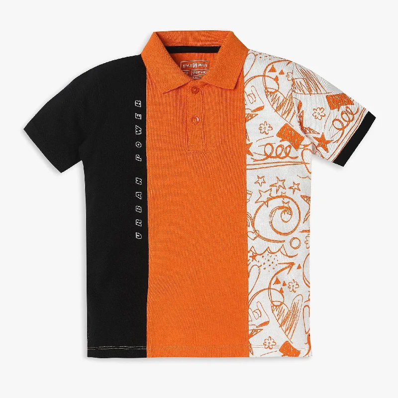 Men's Shirts with Single-Breasted DesignsBoys Regular Fit Cut and Sew Polo T-Shirt Men's Shirts with Single-Breasted DesignsBoys Regular Fit Cut and Sew Polo T-Shirt