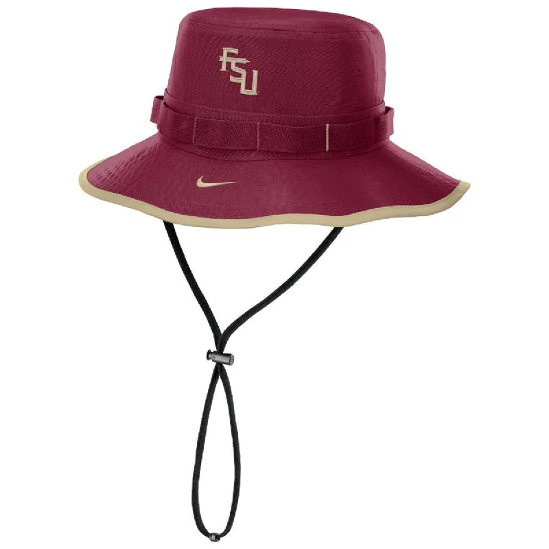 Trendy SnapbacksNike Stacked FSU Apex Bucket Cap - Garnet/Gold