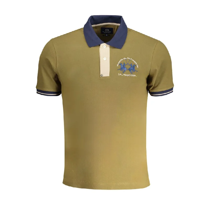 Men's Shirts with Striped PatternsLa Martina  Cotton Polo Men's Shirt