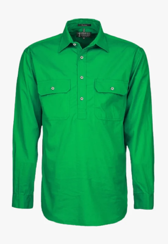 Men's Solid-Colored Shirts for VersatilityPilbara Mens Closed Front Work Shirt RM200CF Men's Solid-Colored Shirts for VersatilityPilbara Mens Closed Front Work Shirt RM200CF