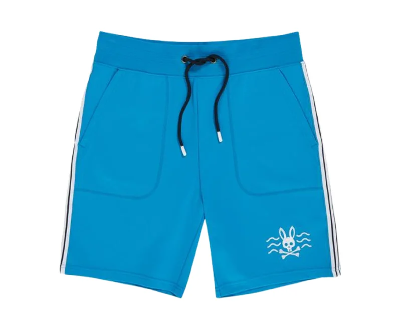 Tailored-Fit Men's Dress and Office ShortsPsycho Bunny Filcham Aegean Sea Blue Men's Sweat Shorts B6R327P1FT-AEG Tailored-Fit Men's Dress and Office ShortsPsycho Bunny Filcham Aegean Sea Blue Men's Sweat Shorts B6R327P1FT-AEG