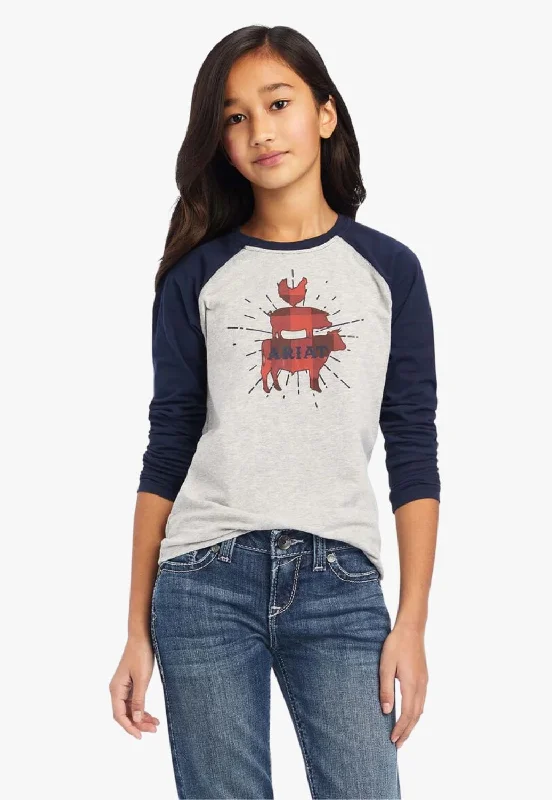 Men's Layering Shirts for Seasonal TransitionsAriat Girls REAL Farm Animal Long Sleeve Shirt Men's Layering Shirts for Seasonal TransitionsAriat Girls REAL Farm Animal Long Sleeve Shirt