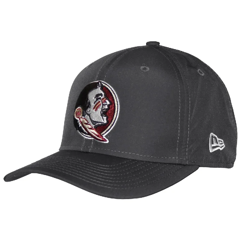 Novelty Trucker HatsNew Era Seminole Logo 970SS Adjustable Cap - Graphite