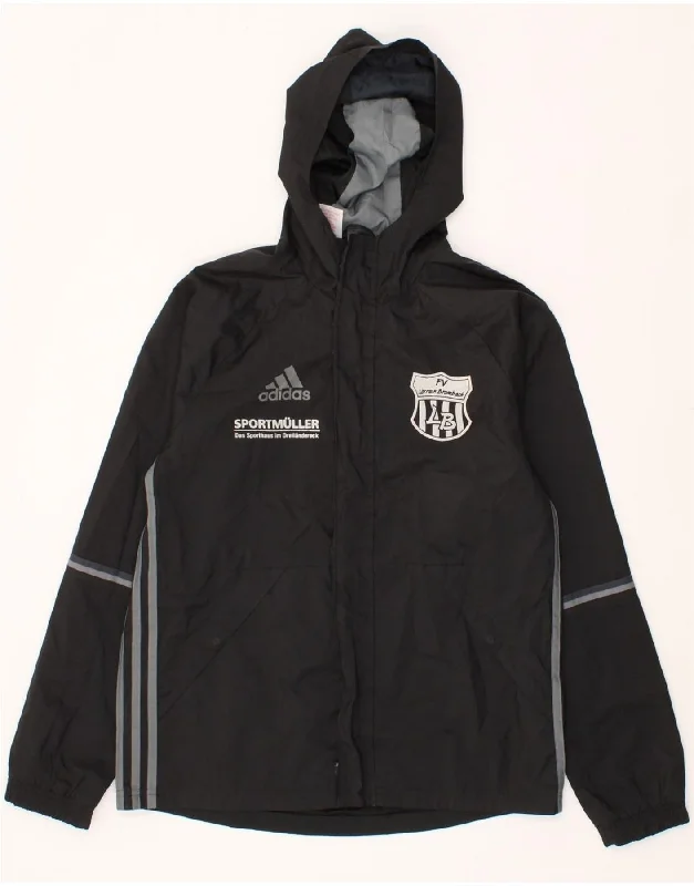 Oversized Fedora HatsADIDAS Boys Graphic Hooded Rain Jacket 13-14 Years Black Polyester