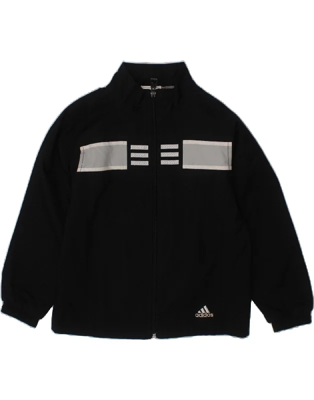 Trendy SnapbacksADIDAS Boys Tracksuit Top Jacket 9-10 Years Medium Black Polyester