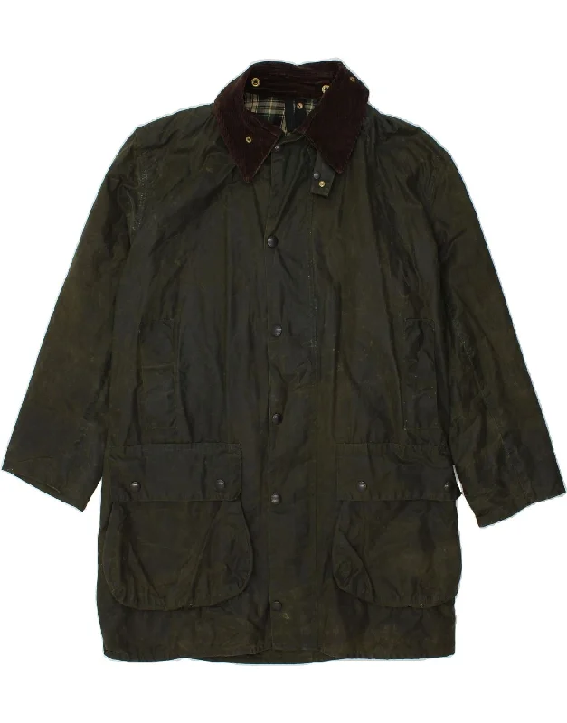 High-Quality Work HatsBARBOUR Mens Border Waxed Cotton Jacket Size 40 Medium Green Cotton High-Quality Work HatsBARBOUR Mens Border Waxed Cotton Jacket Size 40 Medium Green Cotton