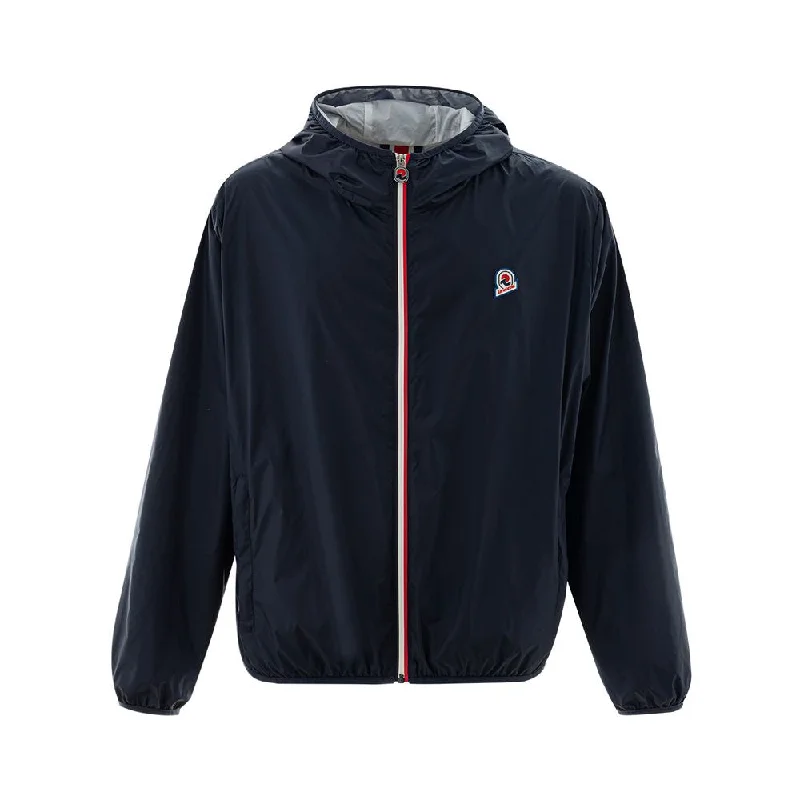 Elegant Derby CapsBlue Polyamide Jacket