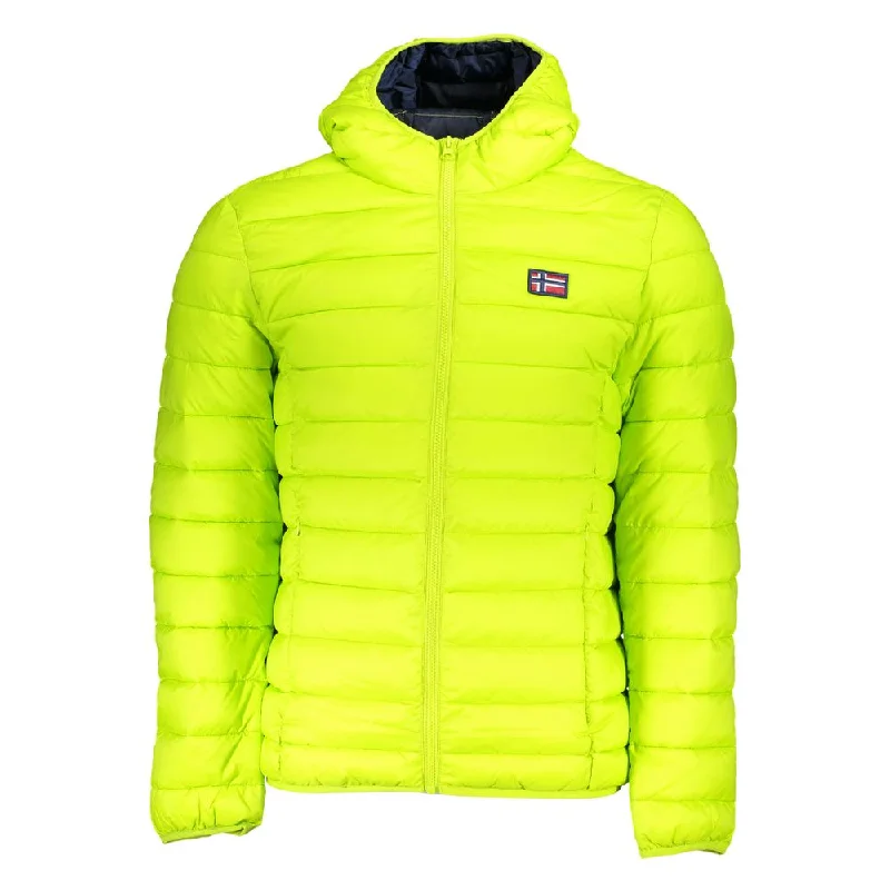 Novelty Baseball CapsChic Green Polyamide Hooded Jacket