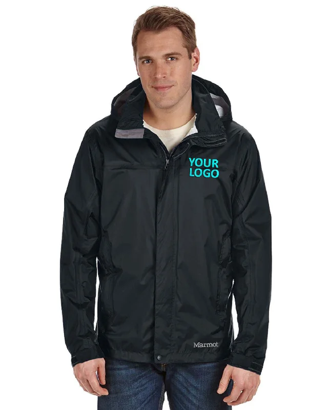 Durable Workwear HatsMarmot Men's Precip Eco Jackets, Black