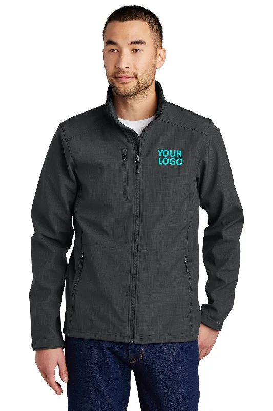Reversible Sun HatsEddie Bauer Shaded Crosshatch Custom Soft Shell Jackets, Grey