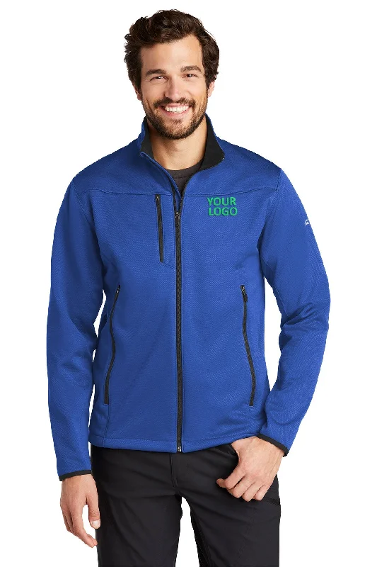 Trendy Work HatsEddie Bauer Weather-Resist Custom Soft Shell Jackets, Cobalt Blue