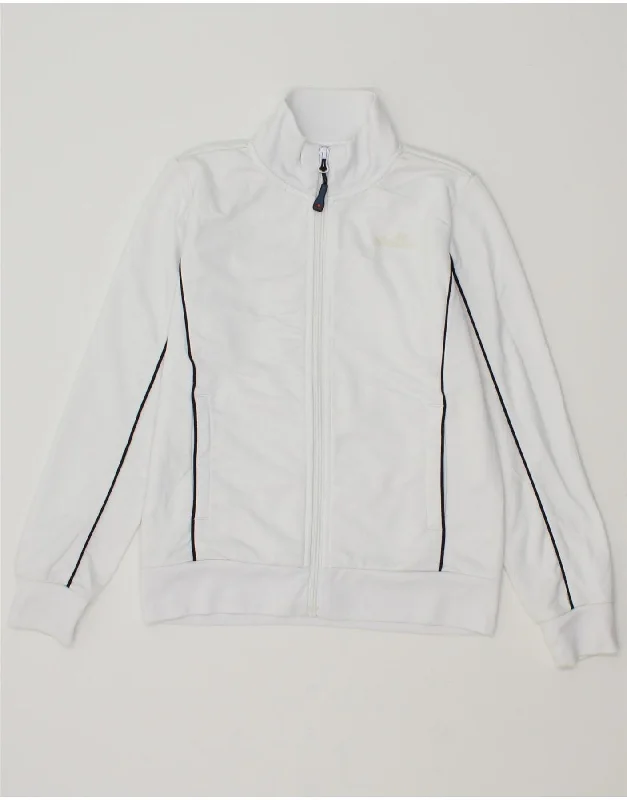 Reversible Sun HatsELLESSE Boys Tracksuit Top Jacket 9-10 Years White Polyester