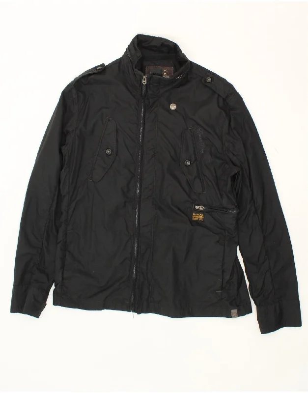 Formal Top HatsG-STAR Mens Military Jacket UK 44 2XL Black Polyamide