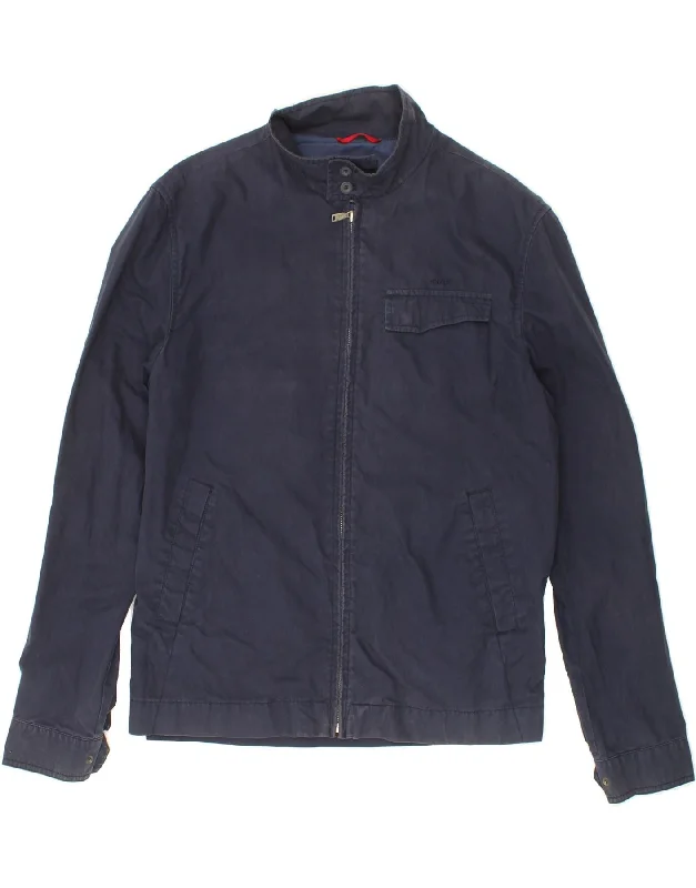 Modern Snapback CapsGAS Mens Bomber Jacket UK 40 Large Navy Blue Cotton